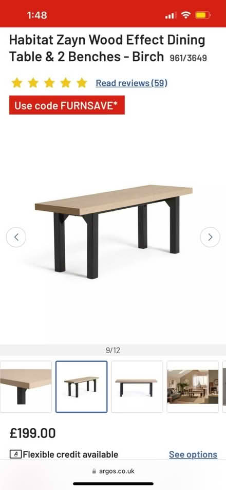 Photo of free X2 zayn dining bench (TN38) #4