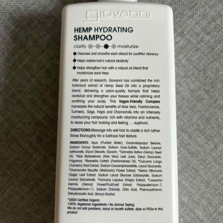 Photo of free Giovanni Hemp Hydrating Shampoo (Midtown on Elmendorf, Kingston) #3