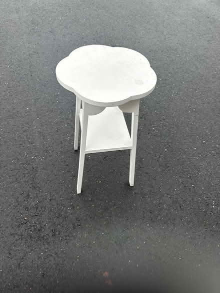 Photo of free Small white side table (Highland park area) #1