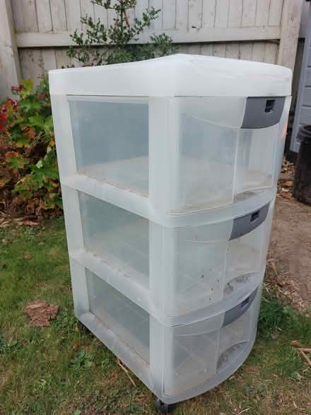 Photo of free Plastic storage x3 drawers (Murrow) #2
