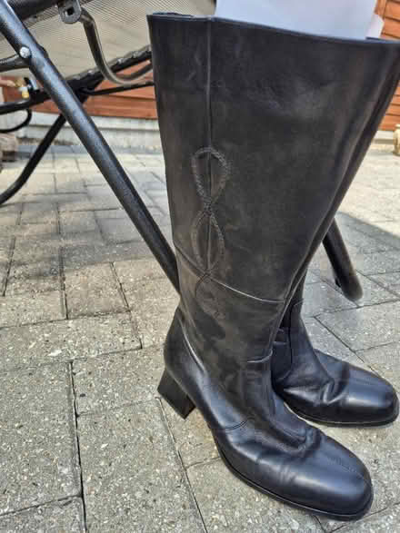 Photo of free Black calf length boots (Welling) #2