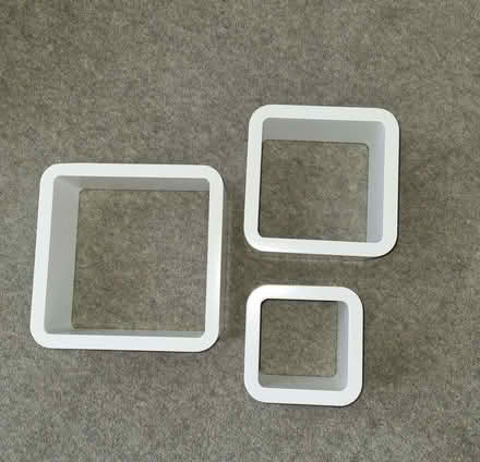 Photo of free Set of 3 white floating wall cube shelves (Epping CM16) #1