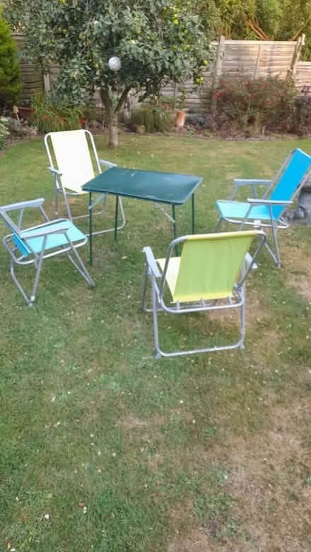 Photo of free 4 picnic chairs and table (Whissendine) #1