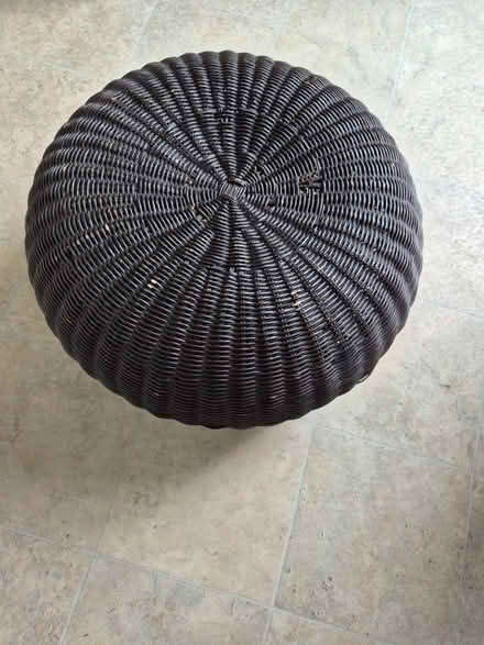 Photo of free Round wicker stool (Clanbrassil Street Dublin 8)