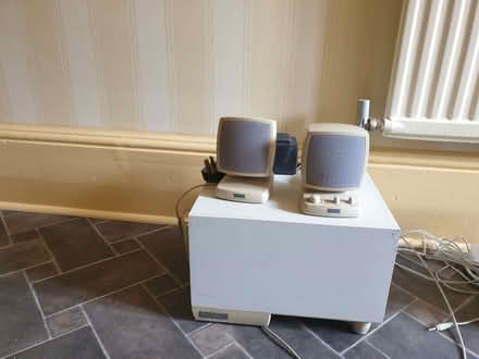 Photo of free Stereo speakers with attached sub woofer for computer. (Central Watford WD17) #1