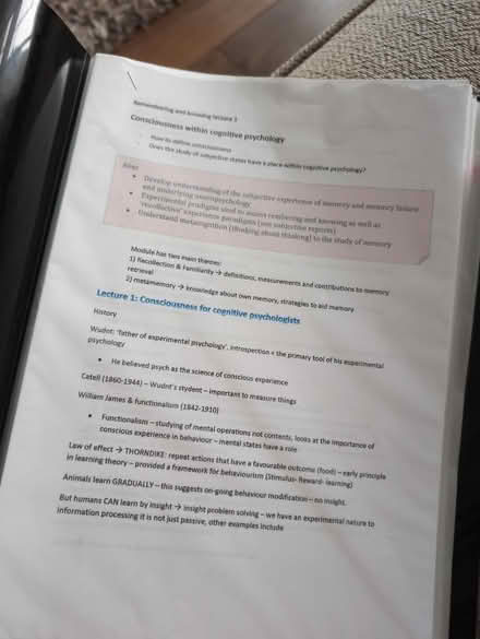 Photo of free Leeds uni psychology lecture notes (LS26 Great Preston) #2