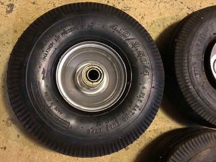 Photo of free 3 Ten inch hand cart wheels (Upper Saddle River NJ 07458) #2