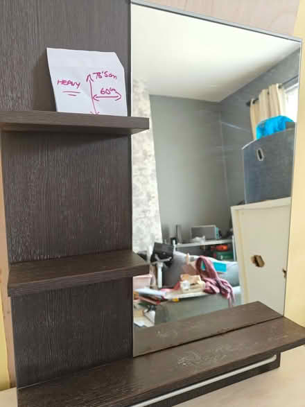 Photo of free IKEA bathroom mirror with shelves (Ashton-U-Lyne OL6) #2