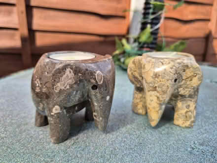 Photo of free Stone elephant tee light holders (Welling) #1