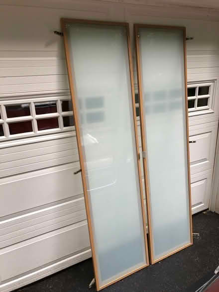 Photo of free Pair IKEA frost glass closet doors (Upper Saddle River NJ 07458) #2
