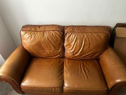 Photo of free 2 seater leather chair (Bisland drive) #1