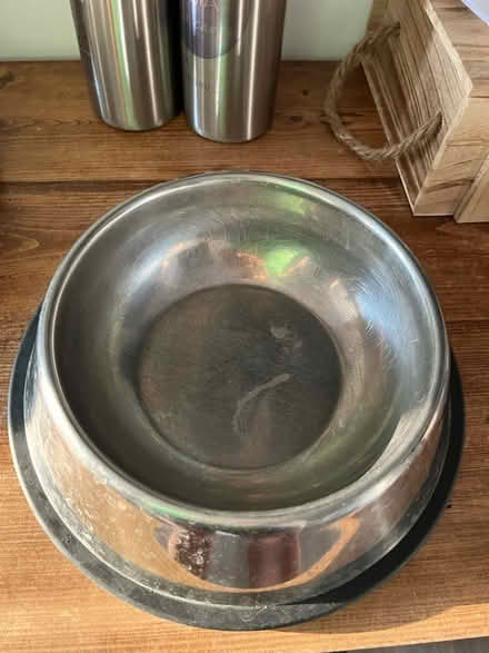 Photo of free Large metal dog bowl (South Acton W3) #1