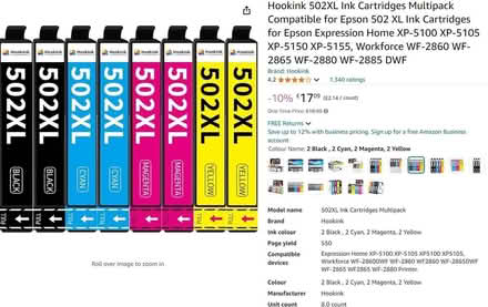 Photo of free Ink cartridges & Bottles, sealed, in date, various printers (Salvington BN14) #1
