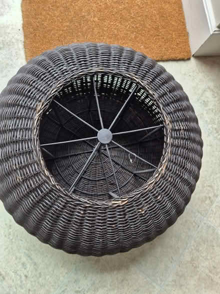 Photo of free Round wicker stool (Clanbrassil Street Dublin 8)