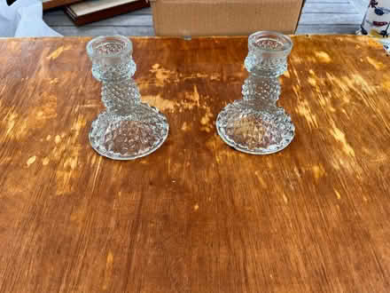 Photo of free 10 Glass Candle sticks (Hales Bridge RH5) #1