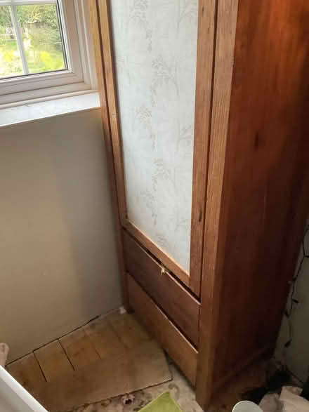 Photo of free Tall wooden shelf and drawer unit (Farnham GU9) #2