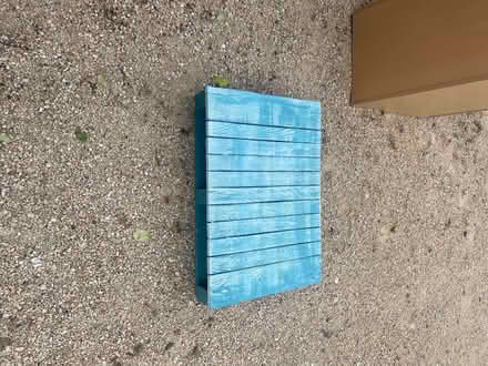 Photo of free Small wooden pallet painted in a limewash type paint (Upper Wolvercote OX2) #1