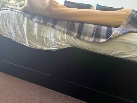 Photo of free Queen size bed frame (no mattress) (Ashby) #2