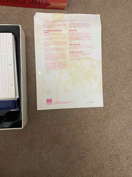 Photo of free Scattergories board game (Barking IG11) #4