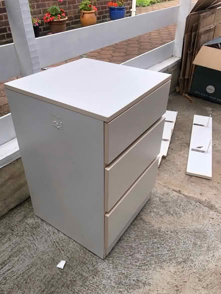 Photo of free White 3 Tier Drawers (Wideopen NE13) #3