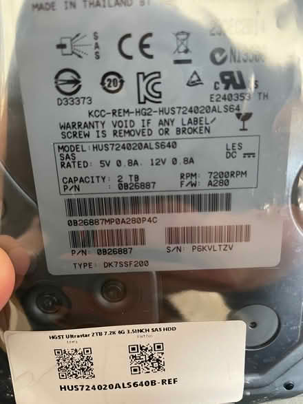 Photo of free 2TB SAS hard drive (Sevenoaks TN13) #2