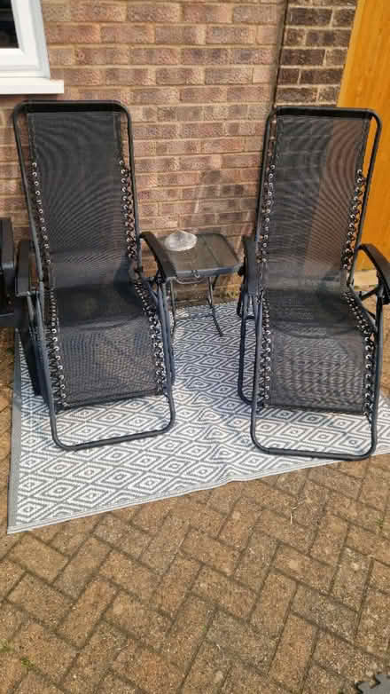 Photo of free Pair of black reclining chairs (Ingoldisthorpe, PE31) #1