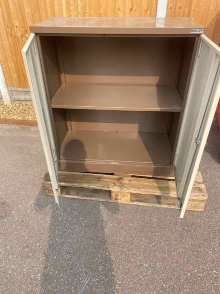 Photo of free Metal storage cupboard (SG8) #2