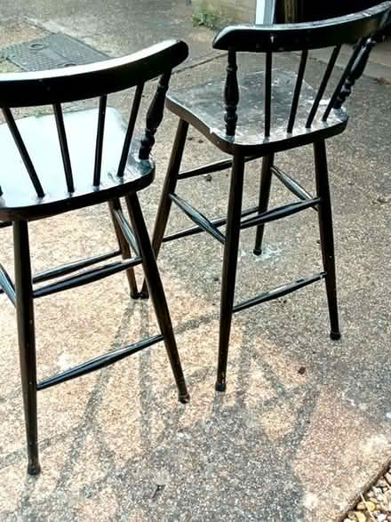 Photo of free 2 x wooden kitchen/bar stools (CO13) #4