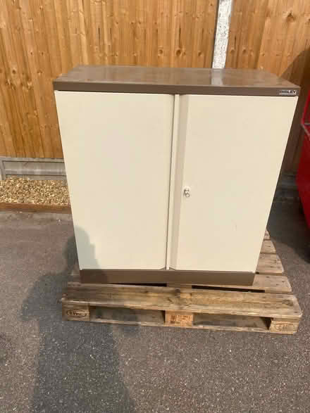 Photo of free Metal storage cupboard (SG8) #1