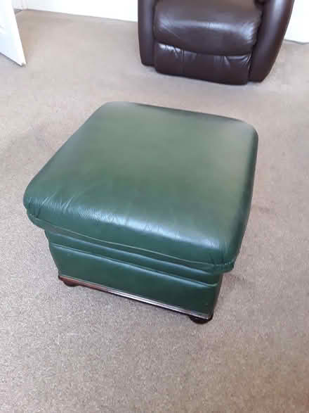 Photo of free Leather Footstool (Gidea Park RM2) #1