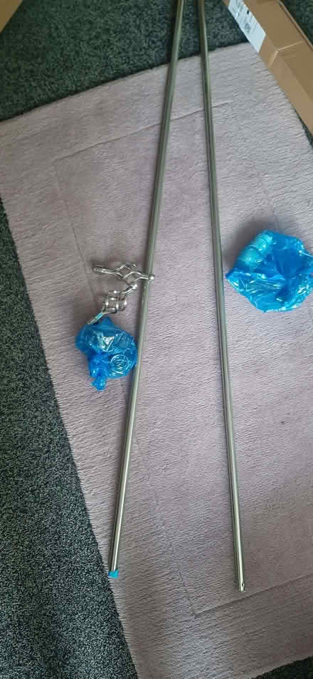 Photo of free Curtain pole fit 90ins.wide curtain poles with end finials (Gosport PO12) #1