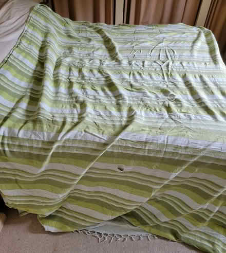 Photo of free Large green cotton throw - Hollingdean (Lower Bevendean BN1) #1