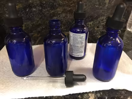 Photo of free Cobalt glass dropper bottles (East side of San Rafael) #2