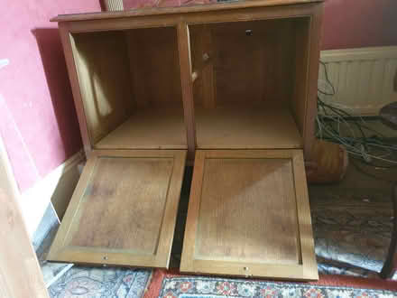 Photo of free Oak drop leaf storage cabinet (New Town CO1) #2