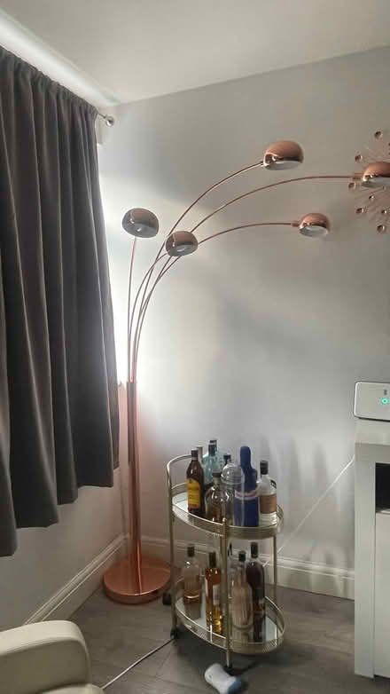 Photo of free Floor lamp and bar trolley (Morden) #1