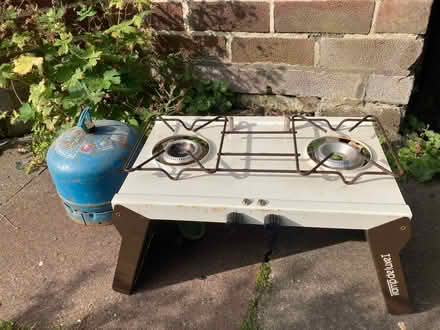 Photo of free Two burner camping stove with gas bottle (Fallowfield M14) #1