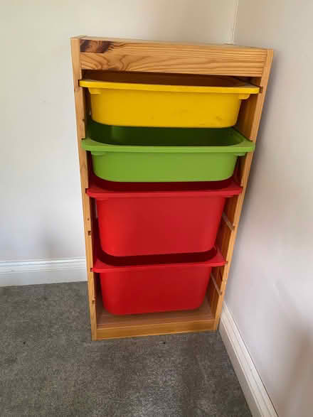 Photo of free IKEA storage used for grandchildren’s toys. (Weir Green GL2) #1