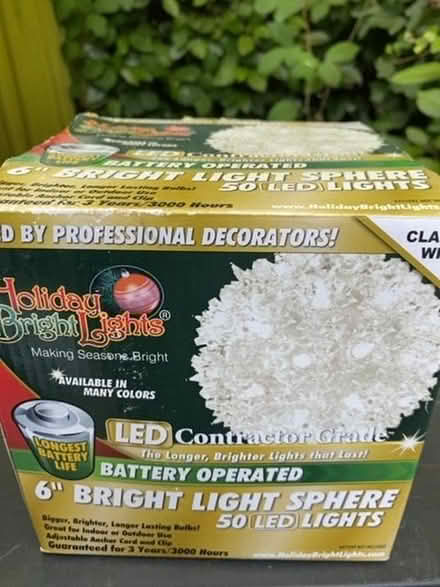 Photo of free Several battery operated light spheres (Forest Row RH18) #1