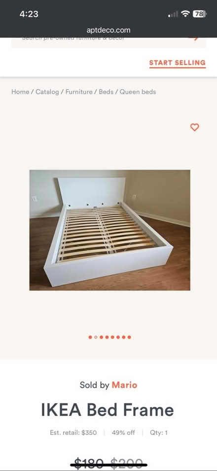 Photo of free Bed frame (white) (El segundo) #2