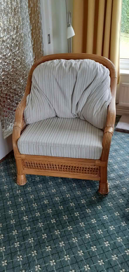 Photo of free conservatory style sofa and chair. no fire labels. (Fownhope HR1) #1