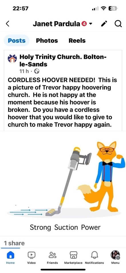 Photo of Cordless hoover (Bolton le Sands LA5) #1