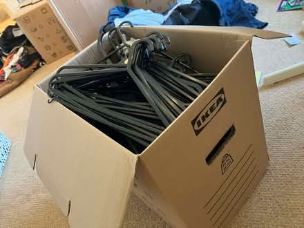 Photo of free Box of coat hangers (Swarkestone) #1
