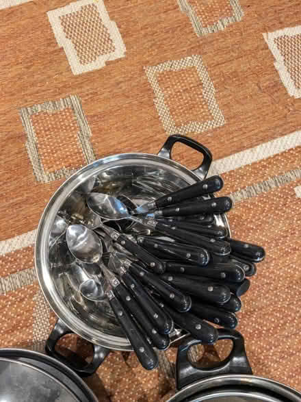 Photo of free Assorted cutlery and pans (Worplesdon) #2