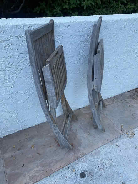 Photo of free Teak folding chairs (Los Gatos) #2