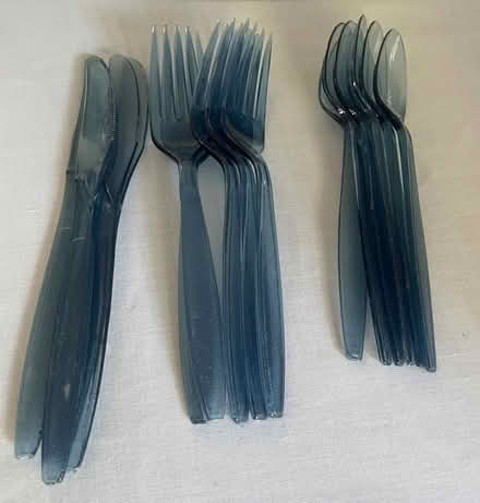 Photo of free Blue plastic cutlery (Pilgrims' Hatch CM15) #1