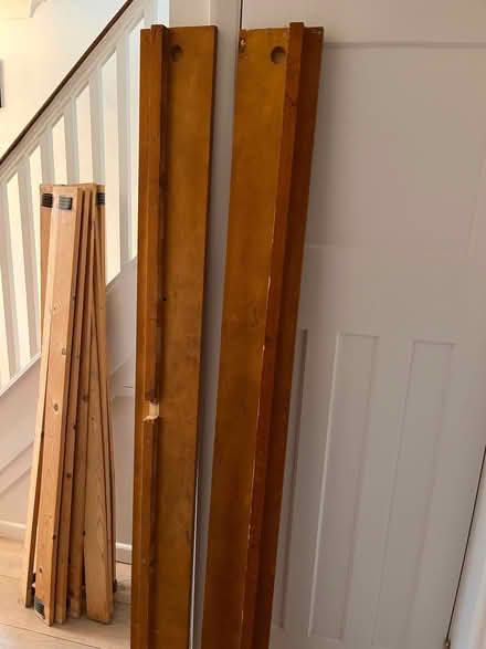 Photo of free King size wooden sleigh bed (Wymondley Park SG4) #2