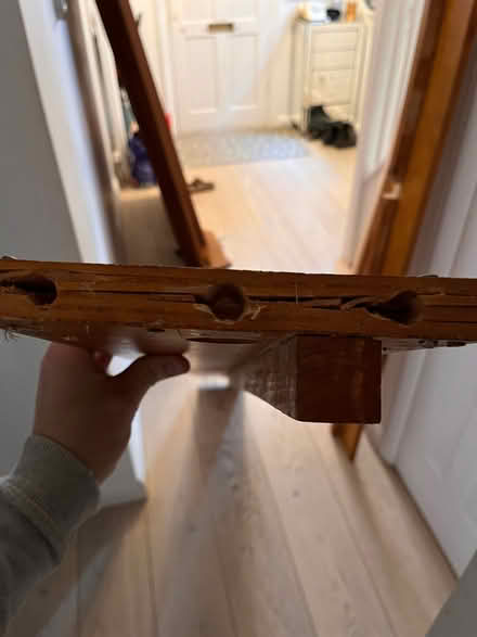 Photo of free King size wooden sleigh bed (Wymondley Park SG4) #1