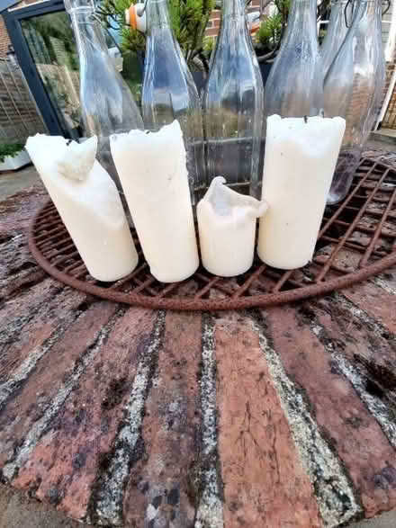 Photo of free 4 large candles - wax for candle making (Ninfield TN33) #1