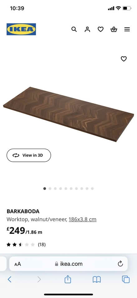 Photo of free Kitchen worktop BARKABODA (W1H) #2