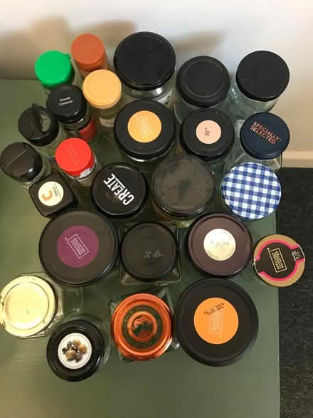 Photo of free glass jam jars and spice bottles (Sockbridge CA10) #1